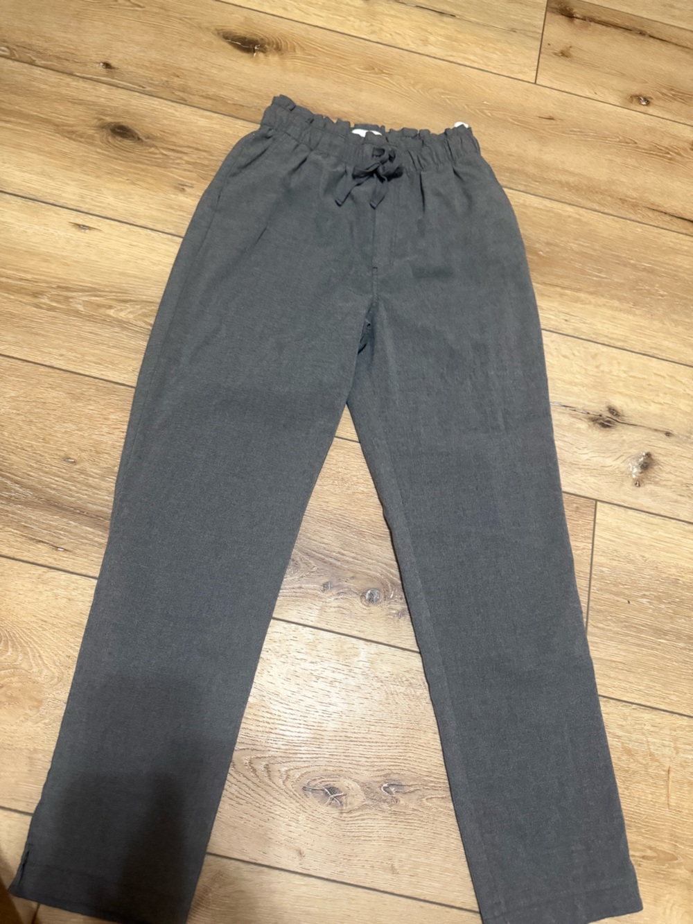 Abercrombie & Fitch Slate Gray Paperbag Waist Trousers